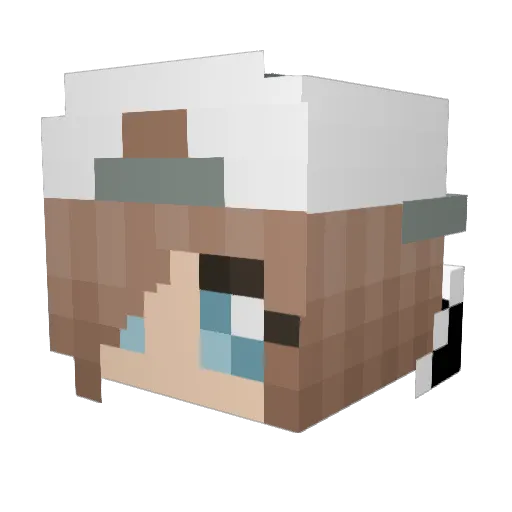 jamielin Minecraft avatar head, 3D render
