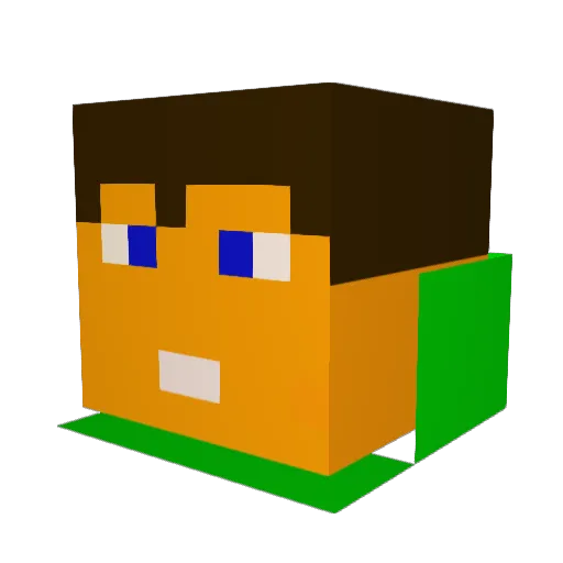 jamieruscoe Minecraft avatar head, 3D render