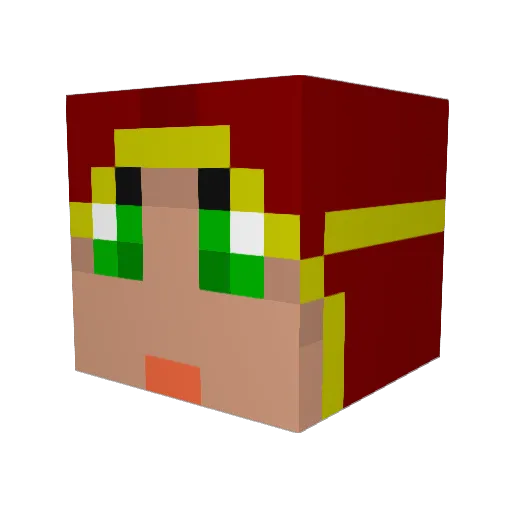 jamjam_do Minecraft avatar head, 3D render