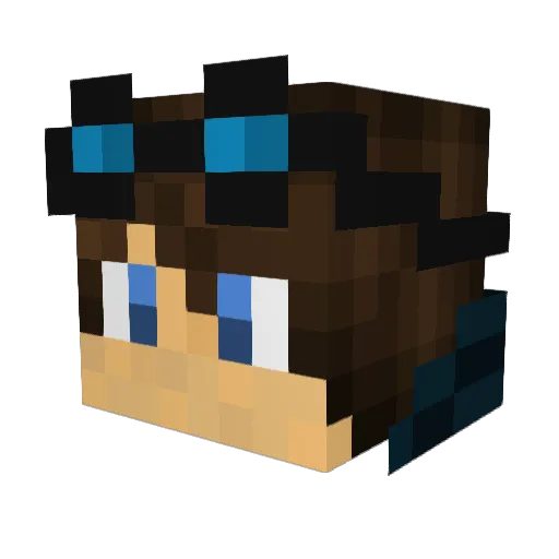 jamjamnorman Minecraft avatar head, 3D render