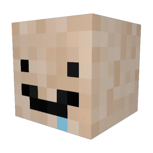 jammie_luvs Minecraft avatar head, 3D render