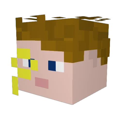 jammyc3 Minecraft avatar head, 3D render