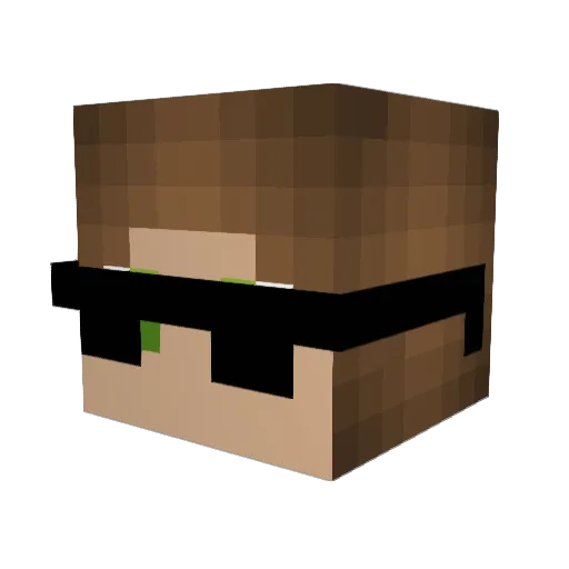 jammyt Minecraft avatar head, 3D render