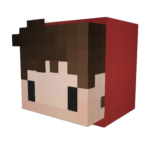 jamzs Minecraft avatar head, 3D render