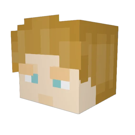 jan0596 Minecraft avatar head, 3D render
