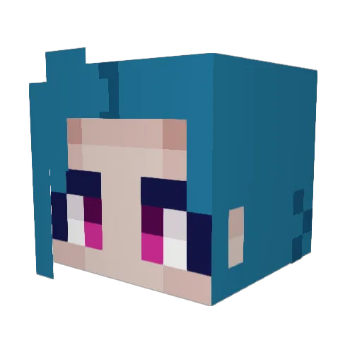 jan1112 Minecraft avatar head, 3D render