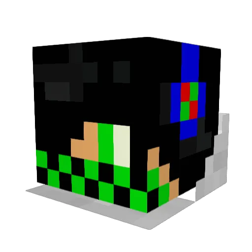 jan_beton Minecraft avatar head, 3D render
