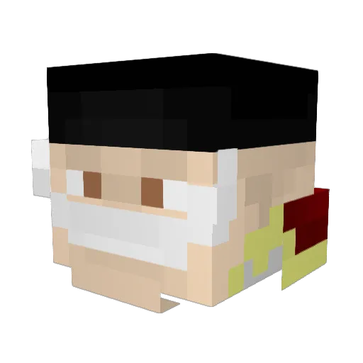 jan_hatake787 Minecraft avatar head, 3D render