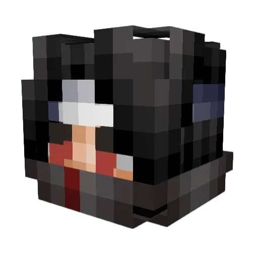 janamie Minecraft avatar head, 3D render