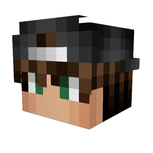 jandemee Minecraft avatar head, 3D render