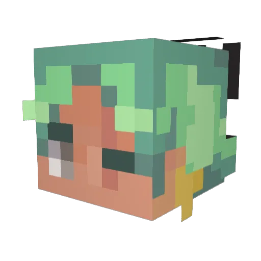 janderflop Minecraft avatar head, 3D render