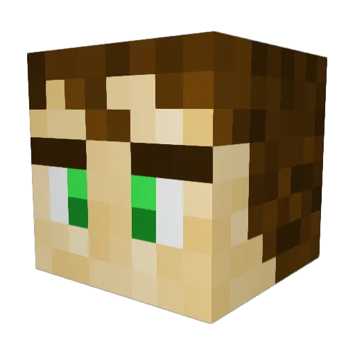 jandoresu Minecraft avatar head, 3D render