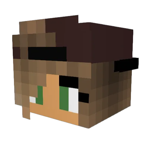 jane2520 Minecraft avatar head, 3D render