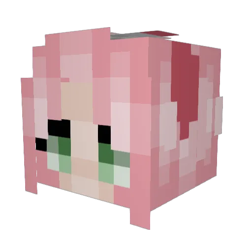 janeXdoeh Minecraft avatar head, 3D render