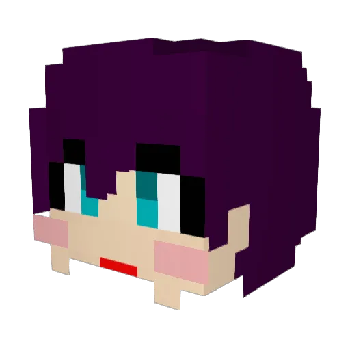 jang_b Minecraft avatar head, 3D render
