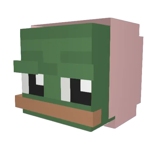janggukbab Minecraft avatar head, 3D render