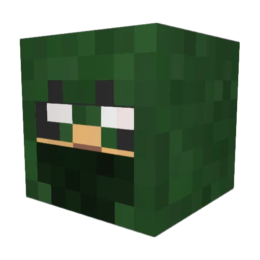 jangobertle Minecraft avatar head, 3D render