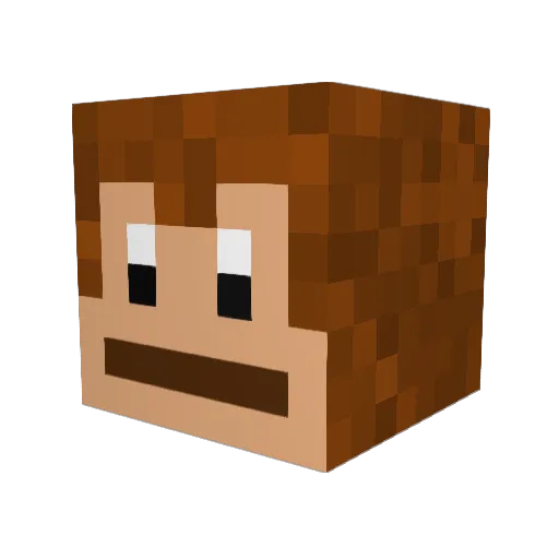 janigoat Minecraft avatar head, 3D render