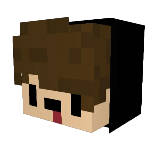 janiholps Minecraft avatar head, 3D render