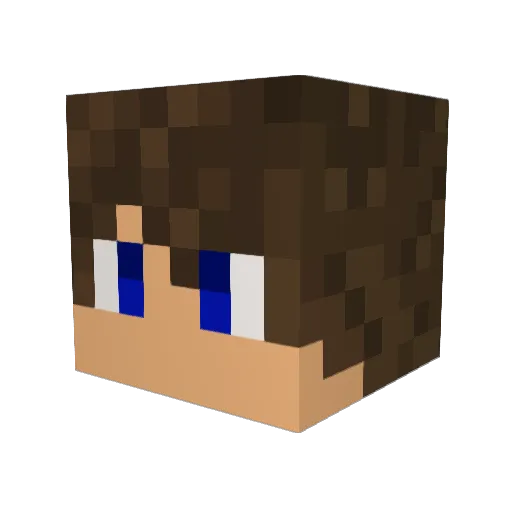 janiraven Minecraft avatar head, 3D render