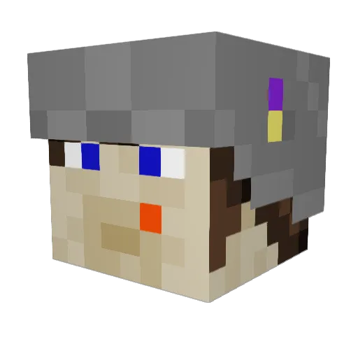 janis23a Minecraft avatar head, 3D render
