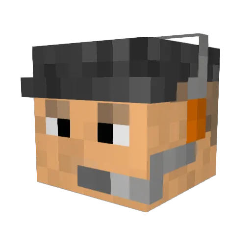 janisch Minecraft avatar head, 3D render