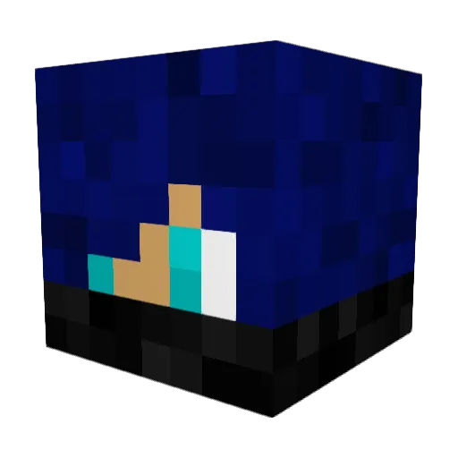 janisdk Minecraft avatar head, 3D render
