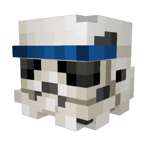 janllu Minecraft avatar head, 3D render