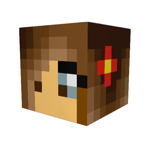 janni_m Minecraft avatar head, 3D render