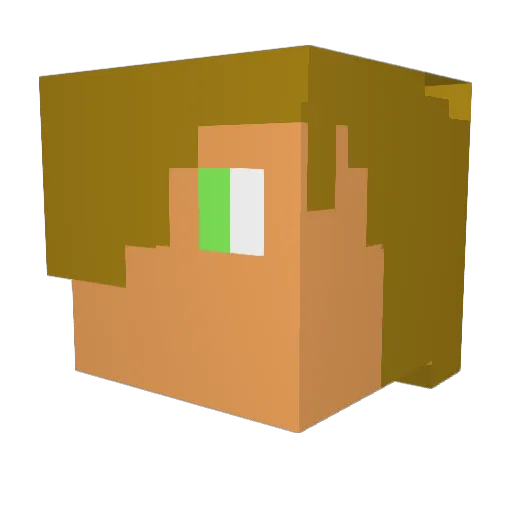 janniklase Minecraft avatar head, 3D render