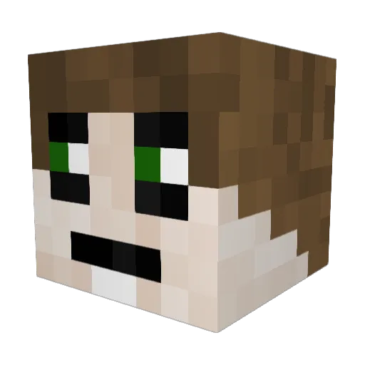jannisbruens Minecraft avatar head, 3D render