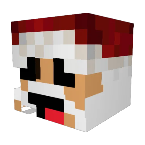jannnini Minecraft avatar head, 3D render