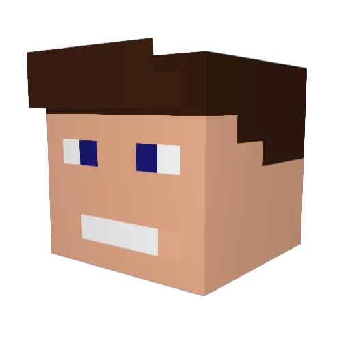 jannoplays Minecraft avatar head, 3D render