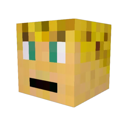 janorama Minecraft avatar head, 3D render