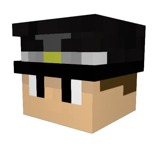 janruiten Minecraft avatar head, 3D render