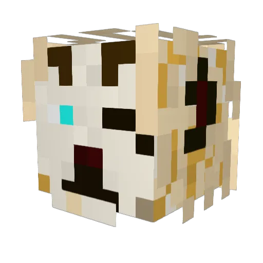 jantheman_01 Minecraft avatar head, 3D render