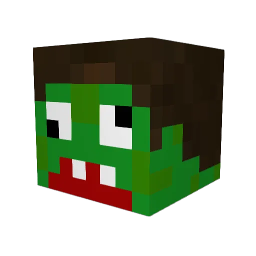 janu2801 Minecraft avatar head, 3D render