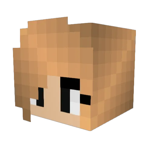 janzedd Minecraft avatar head, 3D render