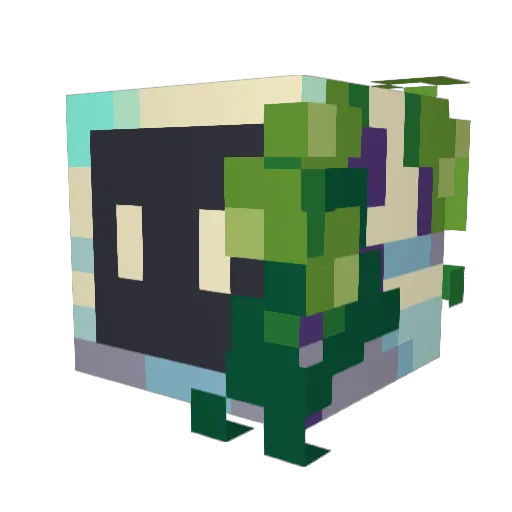 jaorii Minecraft avatar head, 3D render