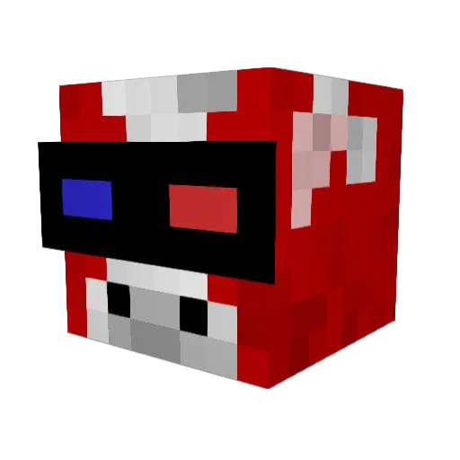 japhant Minecraft avatar head, 3D render