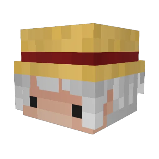 japnez Minecraft avatar head, 3D render