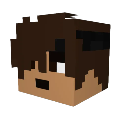jaralin Minecraft avatar head, 3D render