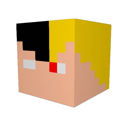 jaremyjj Minecraft avatar head, 3D render