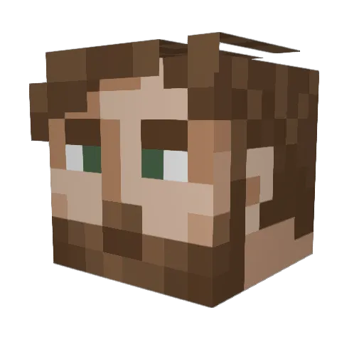 jargall Minecraft avatar head, 3D render
