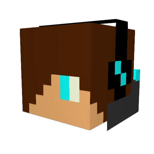 jaridog Minecraft avatar head, 3D render