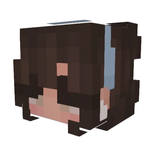 jariely Minecraft avatar head, 3D render