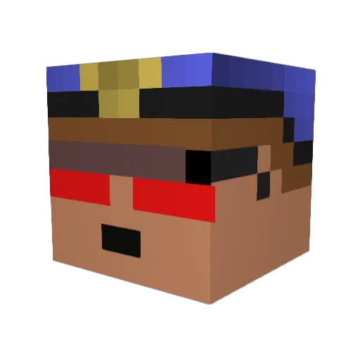 jarille Minecraft avatar head, 3D render