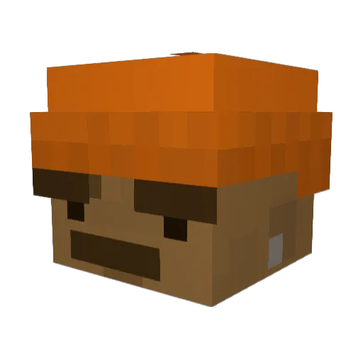 jarislikeparis Minecraft avatar head, 3D render