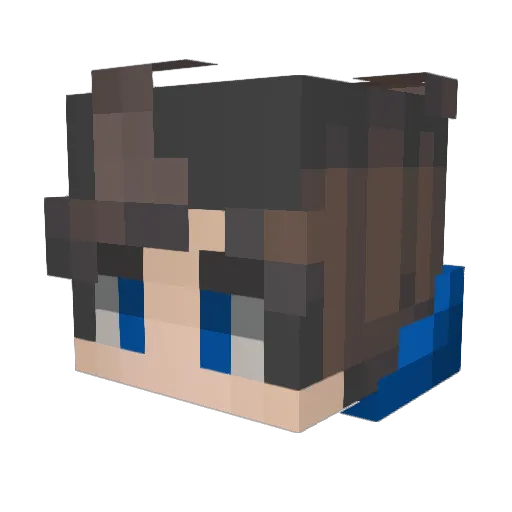 jarislvm Minecraft avatar head, 3D render