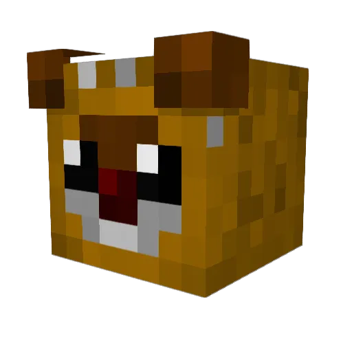 jarjardele Minecraft avatar head, 3D render